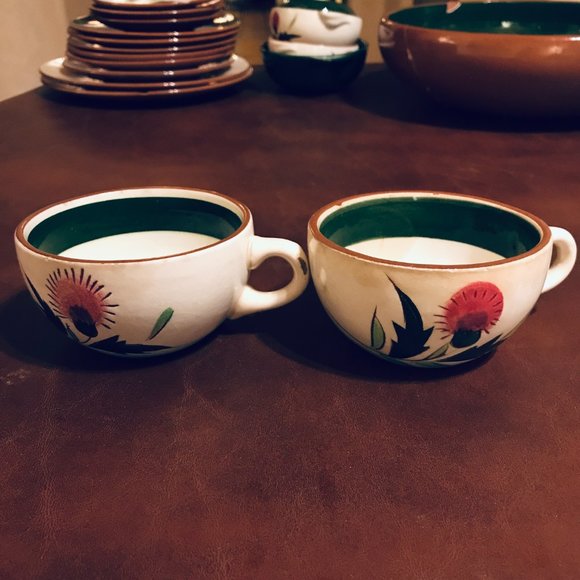 Vintage Stangl Thistle cups (2) - Picture 1 of 2
